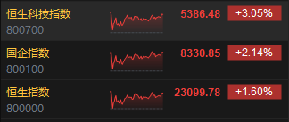 收評(píng)：港股三大指數(shù)集體收漲！恒生科指漲超3%半導(dǎo)體、券商股大爆發(fā)