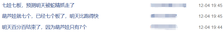 沾上“蛇字輩”，葫蘆娃7連板！股民熱評(píng)：七個(gè)娃，七個(gè)板（附概念股名單）