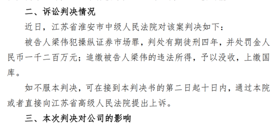 操縱股票！金運(yùn)激光實(shí)控人被判4年