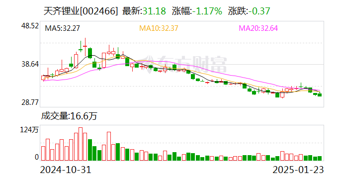 天齊鋰業(yè)：2024年預計凈虧損71億元-82億元